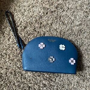 Kate Spade Blue Floral Wristlet